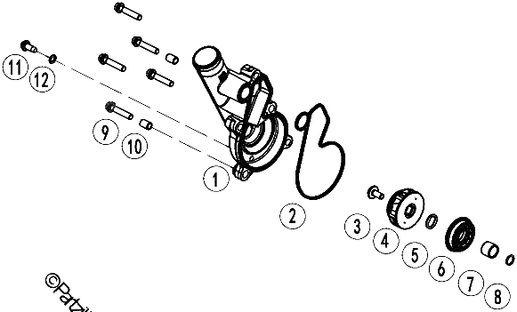 Diagrama de WATER PUMP COVER