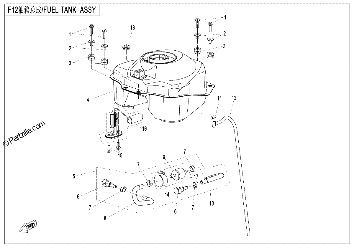 Diagrama de FUEL TANK