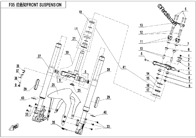Diagrama de FRONT SUSPENSION