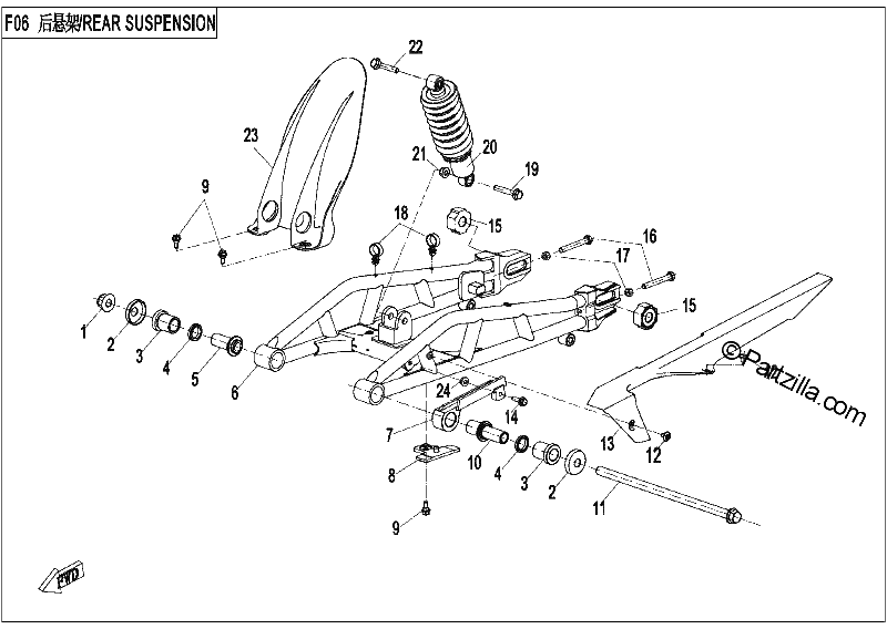 Diagrama de REAR SUSPENSION