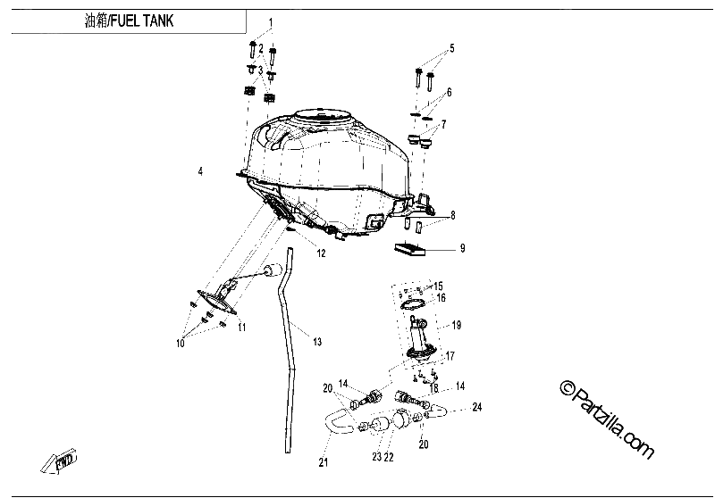 Diagrama de FUEL TANK