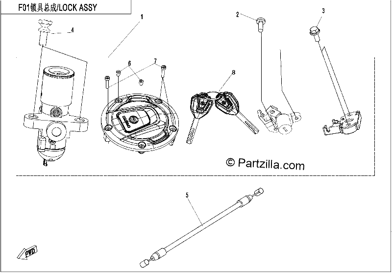Diagrama de LOCK KIT