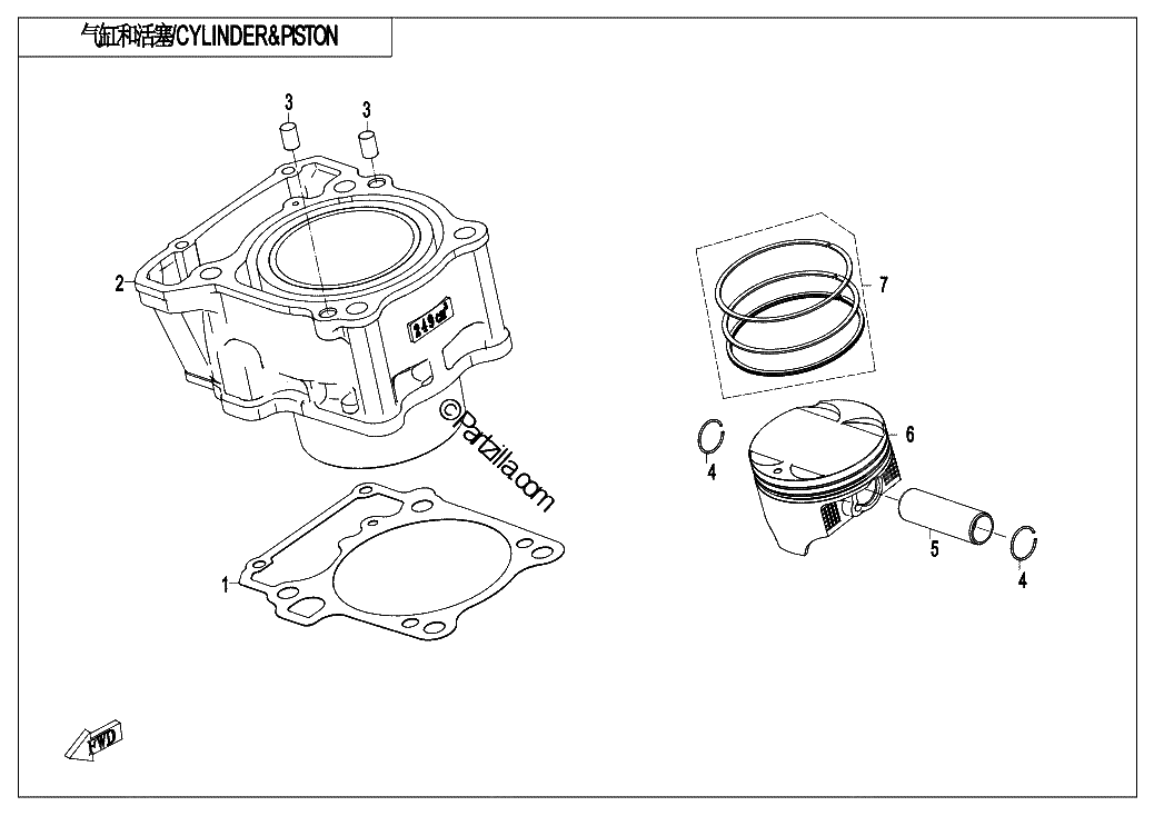 Diagrama de CYLINDER PISTON