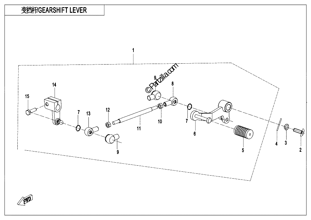 Diagrama de GEARSHIFT LEVER