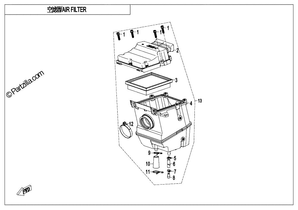 Diagrama de AIR FILTER