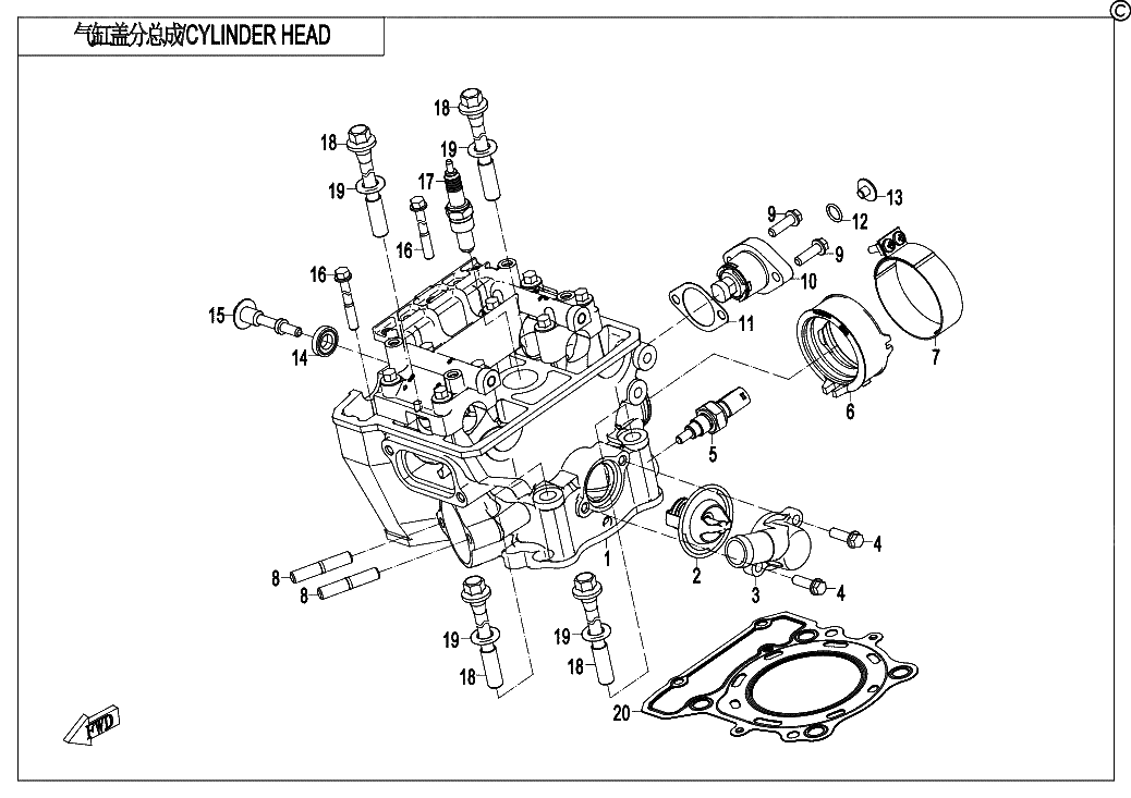 Diagrama de CYLINDER COVER