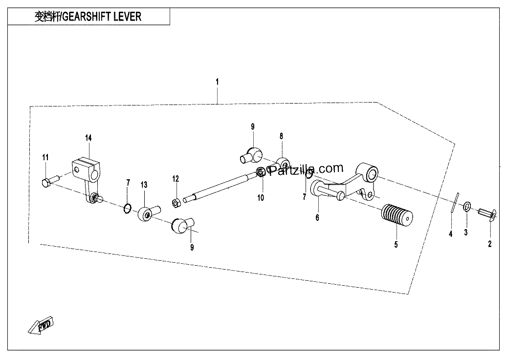 Diagrama de GEARSHIFT LEVER