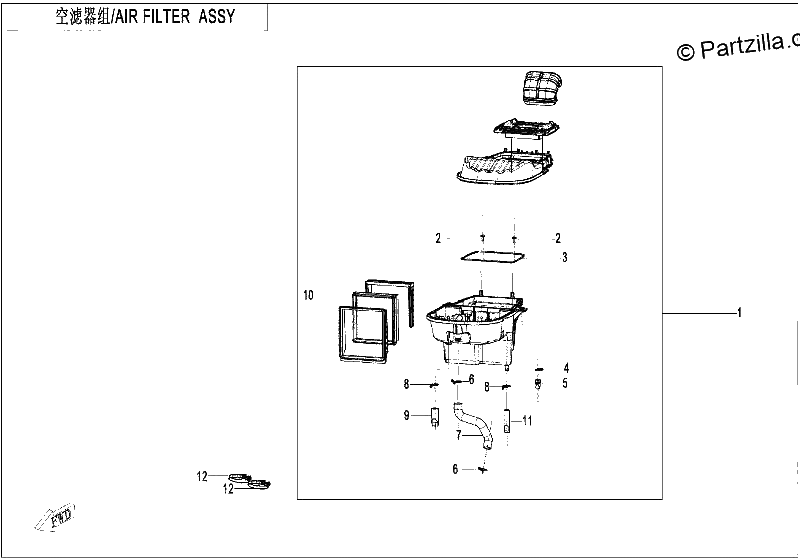 Diagrama de AIR FILTER ASSY