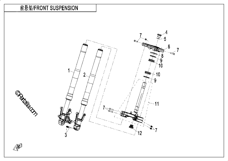 Diagrama de FRONT SUSPENSION