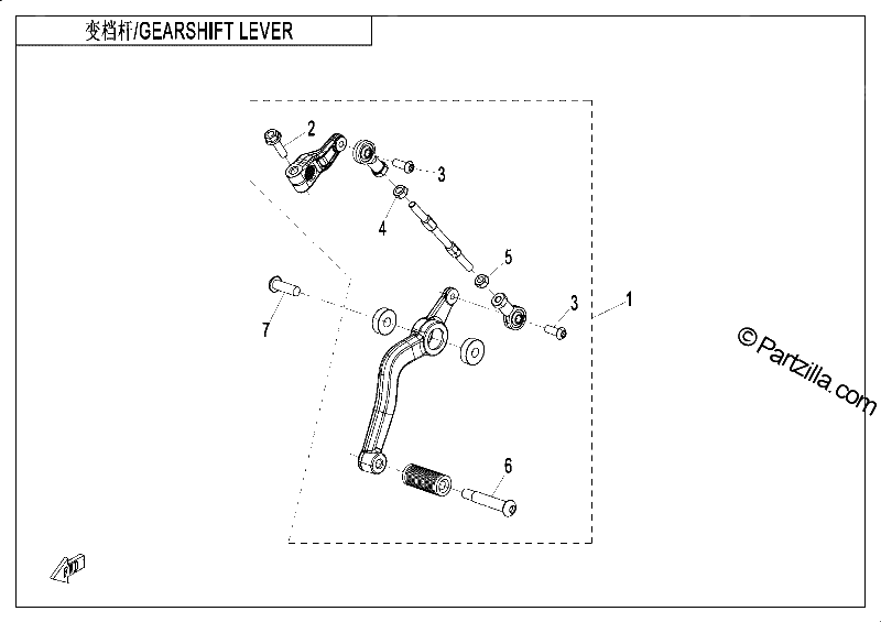 Diagrama de GEARSHIFT LEVER
