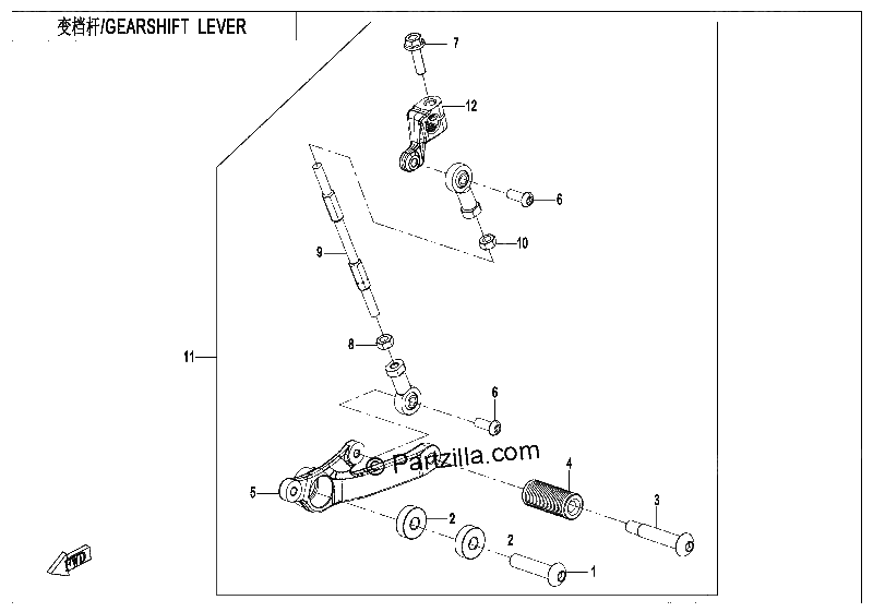Diagrama de GEARSHIFT LEVER