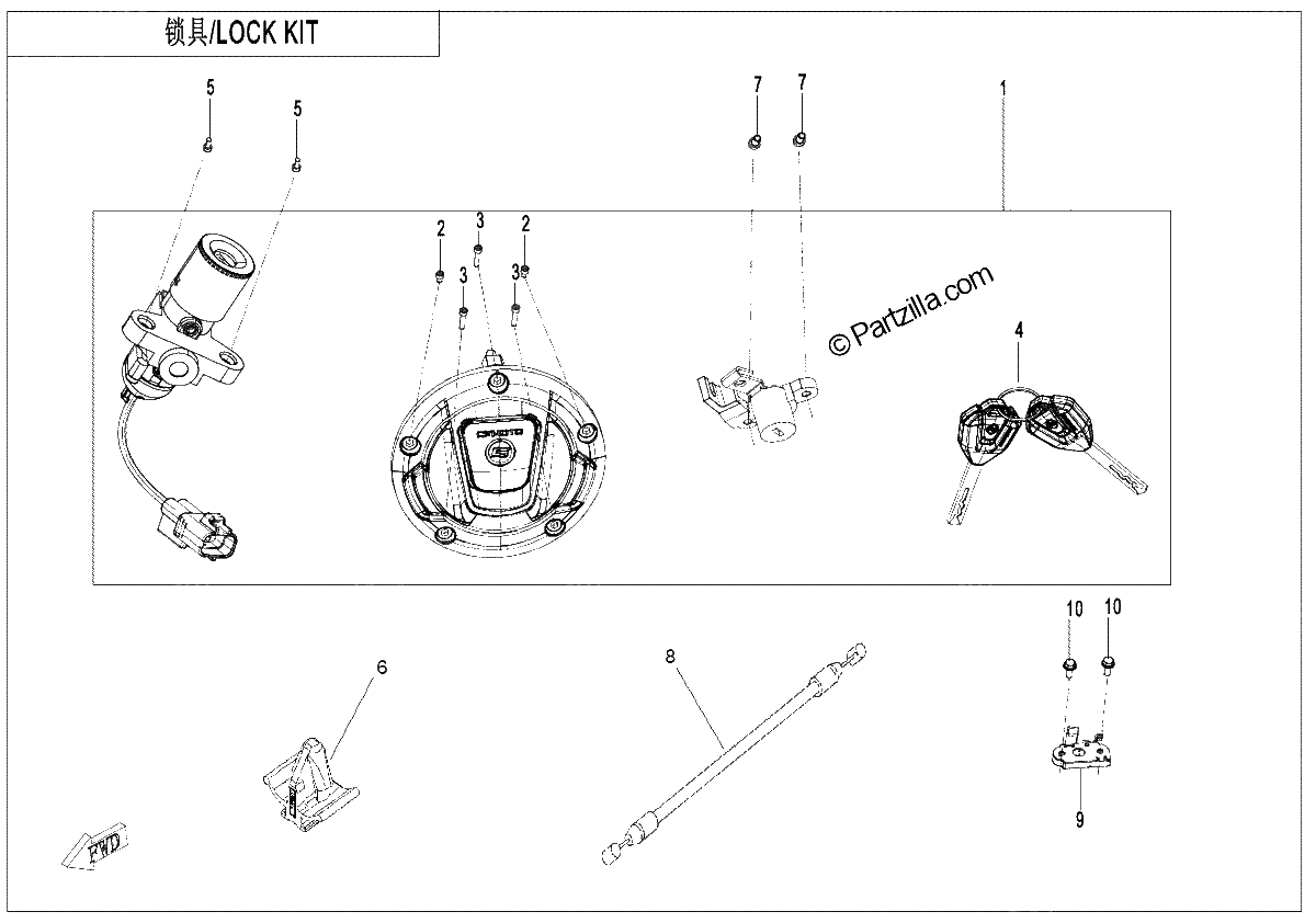 Diagrama de LOCK KIT