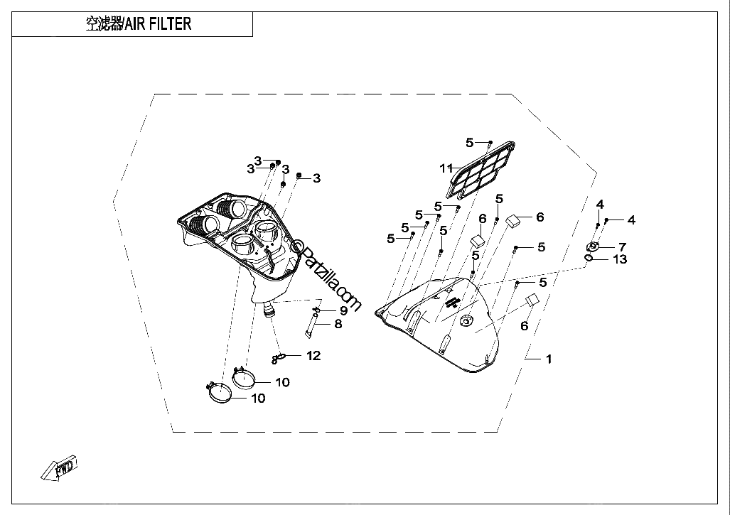 Diagrama de AIR FILTER