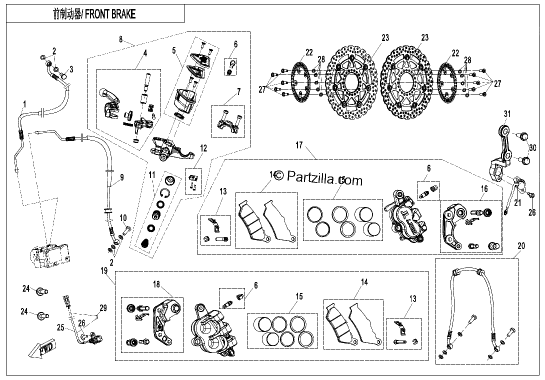 Diagrama de FRONT BRAKE