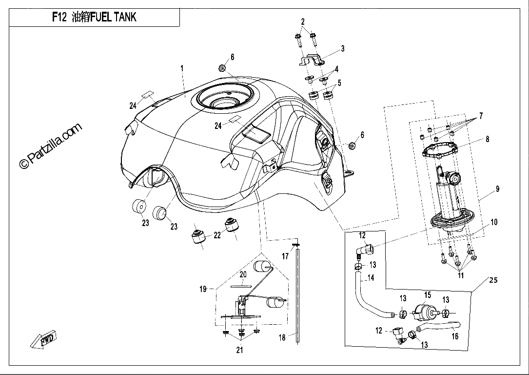 Diagrama de FUEL TANK