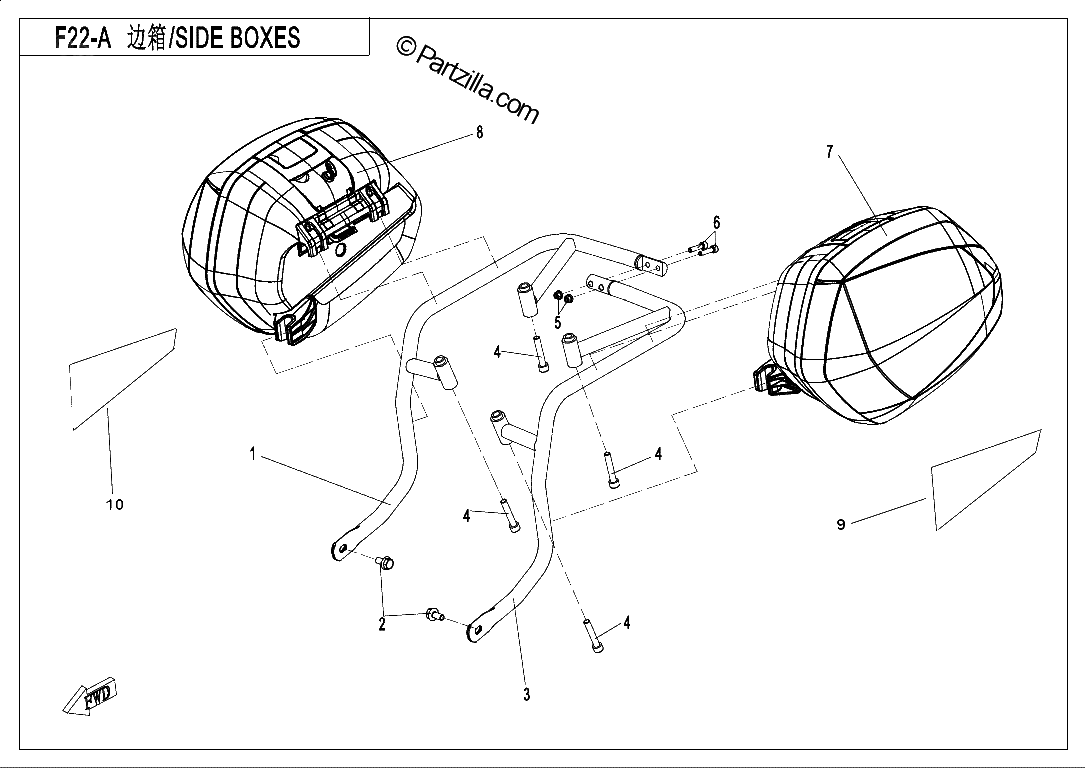 Diagrama de SIDE BOXES PLASTIC
