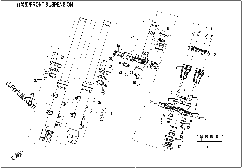 Diagrama de FRONT SUSPENSION