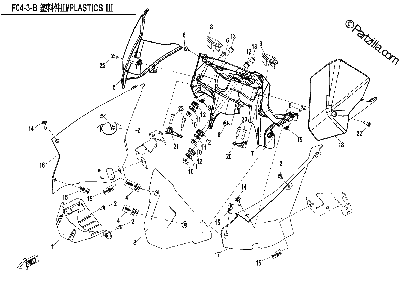 Diagrama de PLASTICS 3 BIG WINDSHIELD