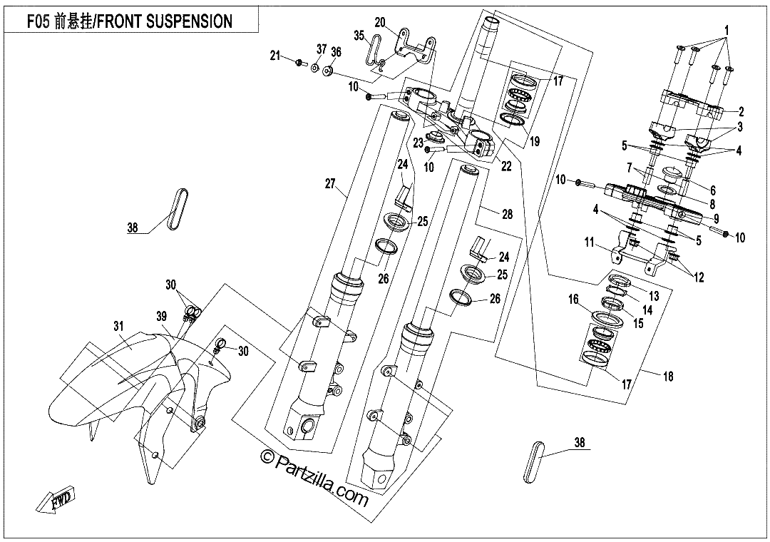 Diagrama de FRONT SUSPENSION