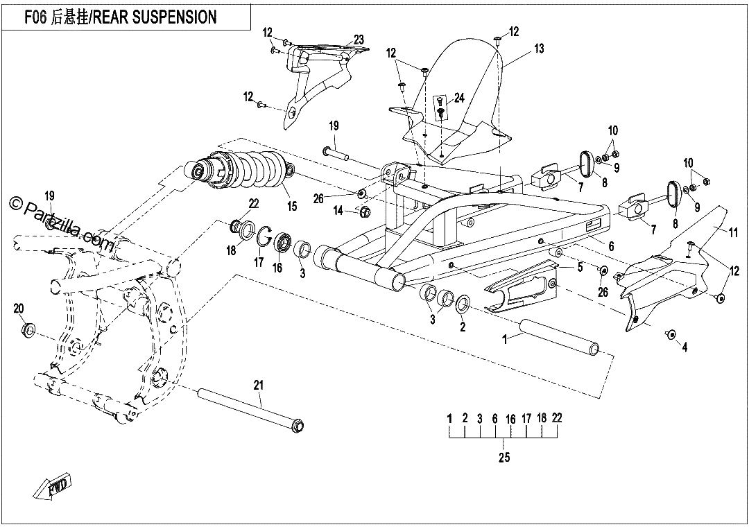 Diagrama de REAR SUSPENSION