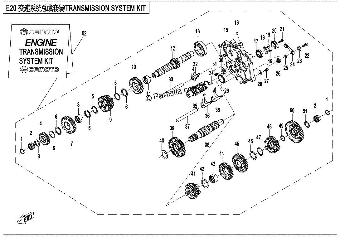 Diagrama de TRANSMISSION SYSTEM KIT