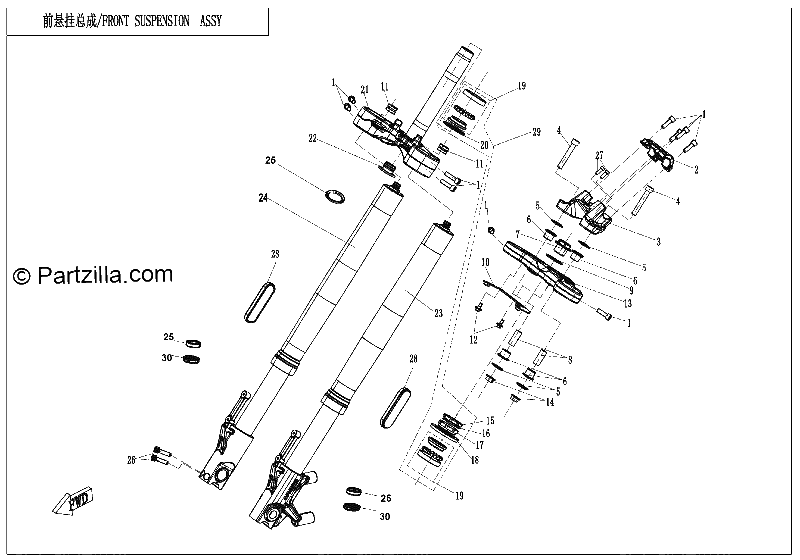 Diagrama de FRONT SUSPENSION