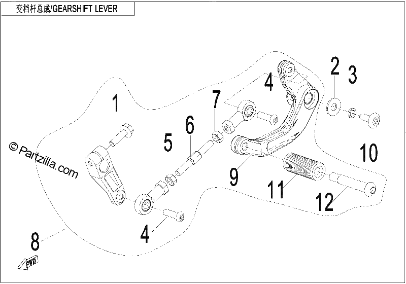 Diagrama de GEARSHIFT LEVER