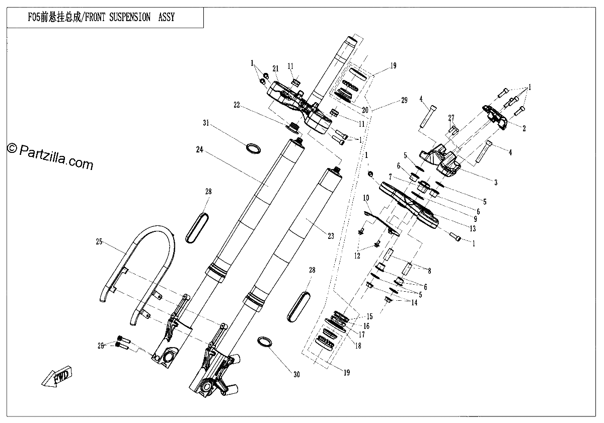 Diagrama de FRONT SUSPENSION