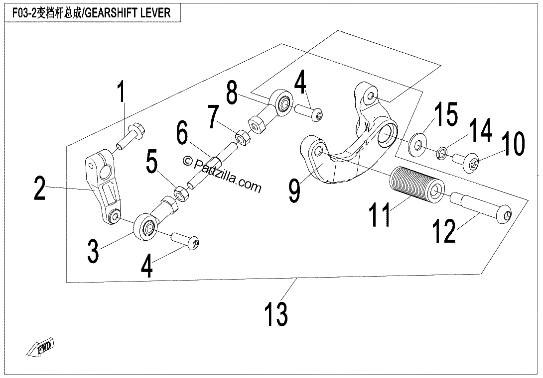 Diagrama de GEARSHIFT LEVER