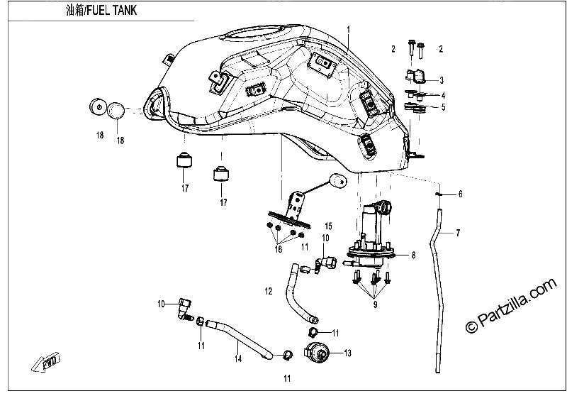 Diagrama de FUEL TANK