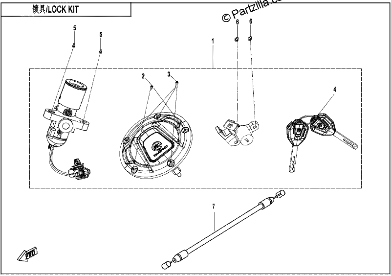 Diagrama de LOCK KIT