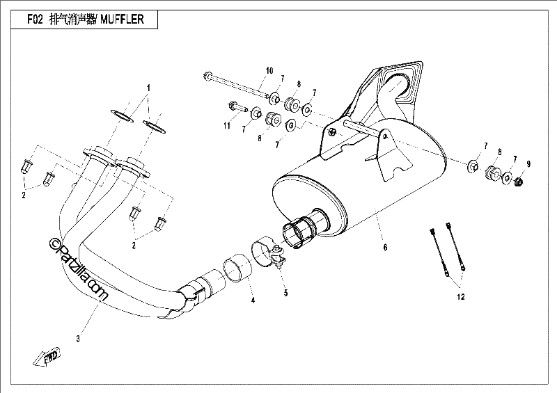 Diagrama de MUFFLER EU5
