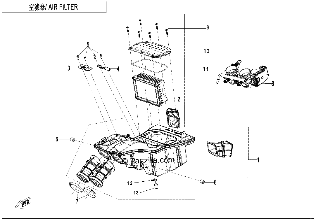 Diagrama de AIR FILTER