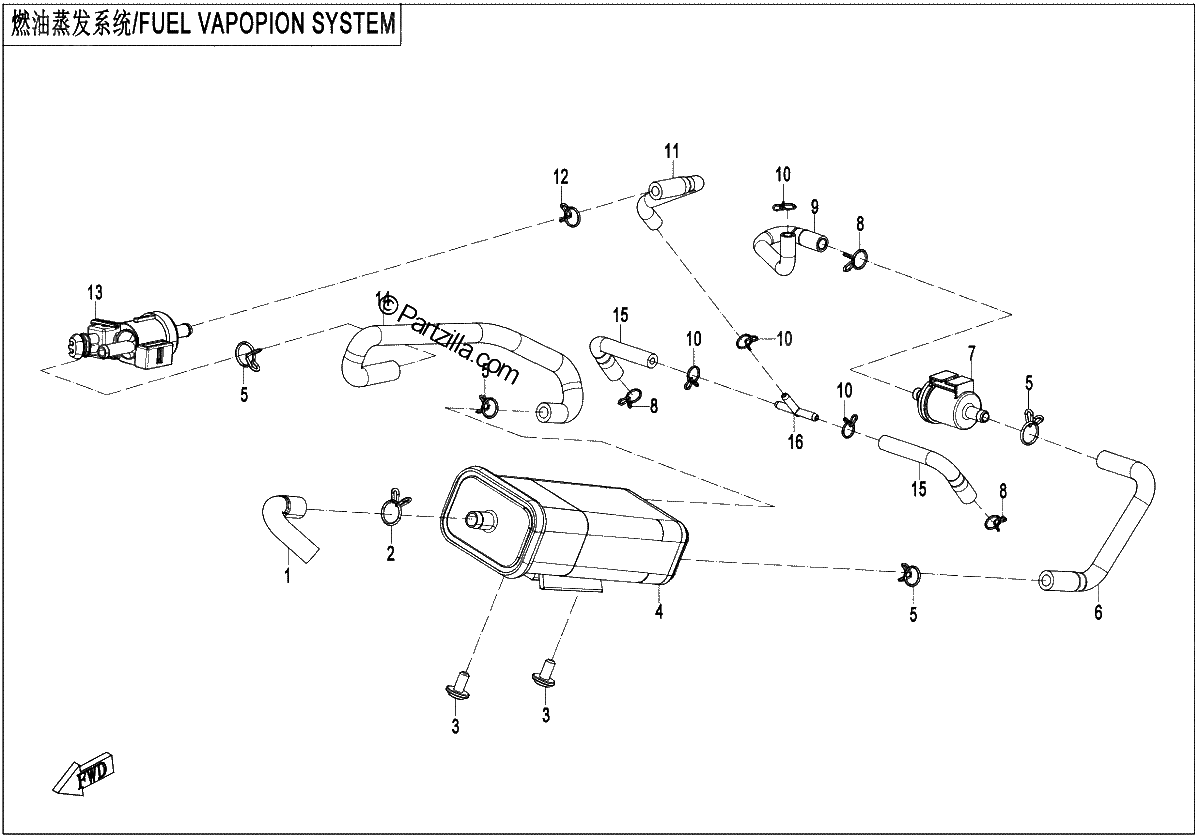 Diagrama de FUEL VAPORIZATION SYSTEM