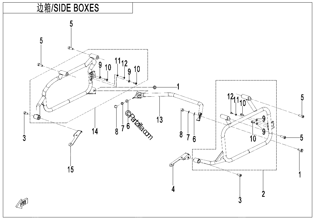 Diagrama de SIDE BOX BRACKET