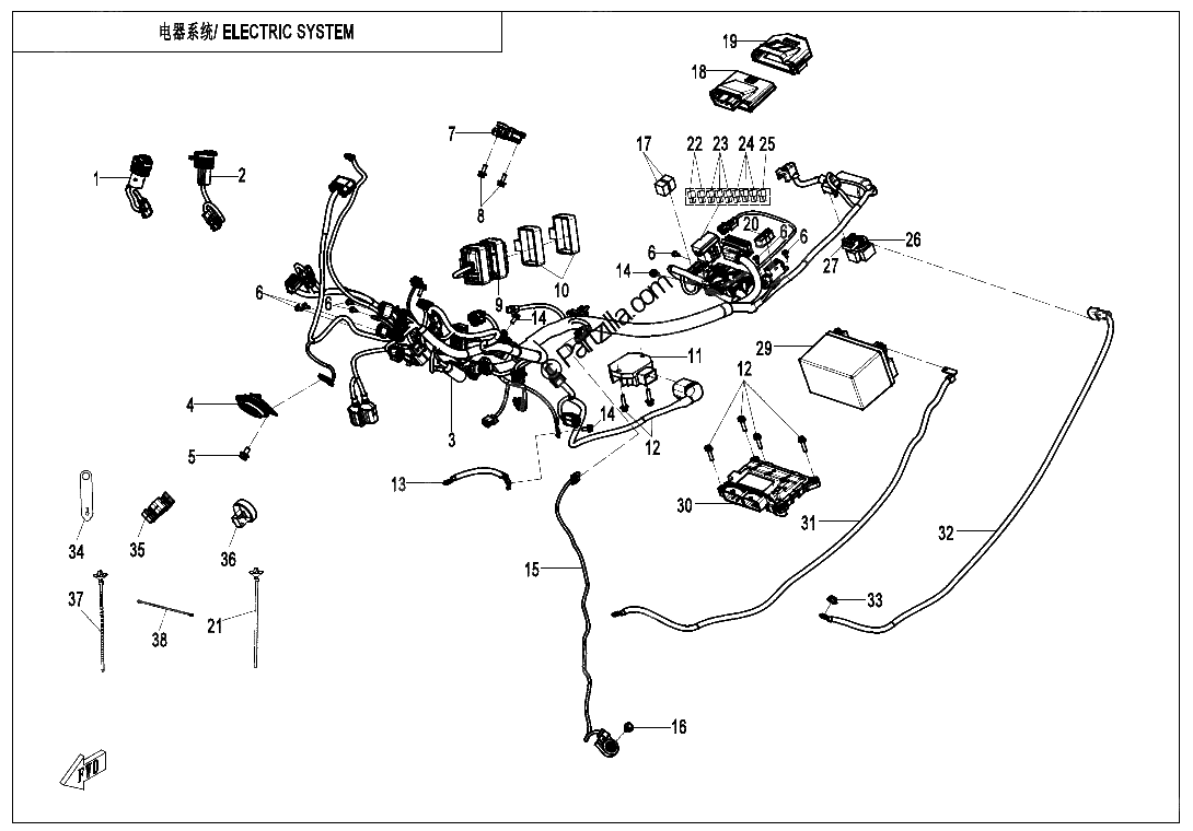 Diagrama de ELECTRIC SYSTEM TOURING