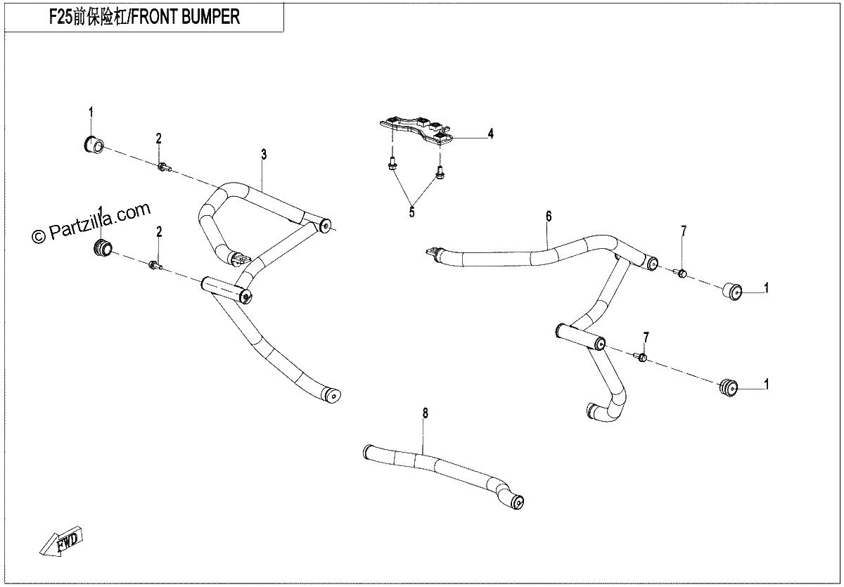 Diagrama de FRONT BUMPER