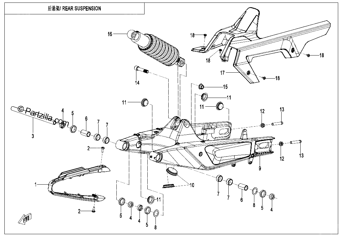 Diagrama de REAR SUSPENSION