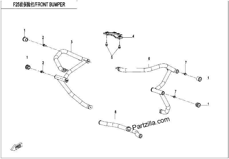 Diagrama de FRONT BUMPER