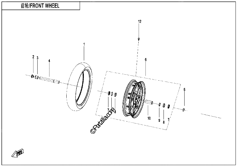 Diagrama de FRONT WHEEL