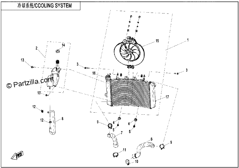 Diagrama de COOLING SYSTEM