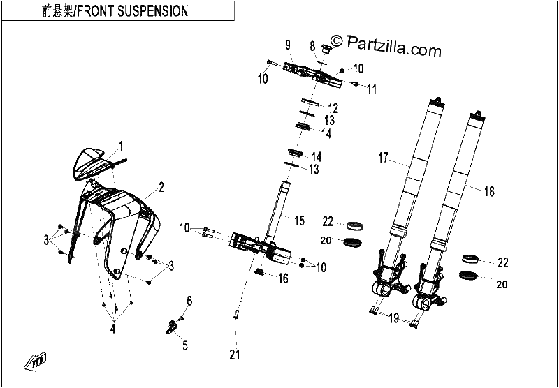 Diagrama de FRONT SUSPENSION