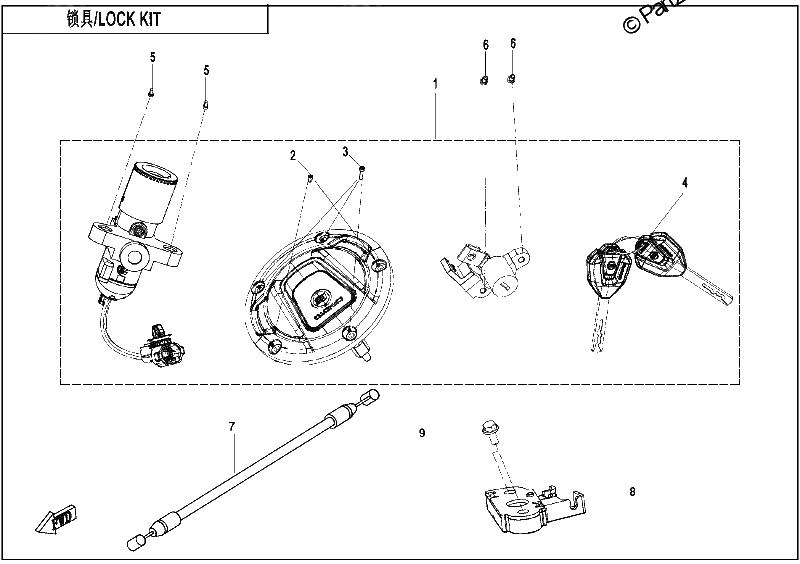 Diagrama de LOCK KIT