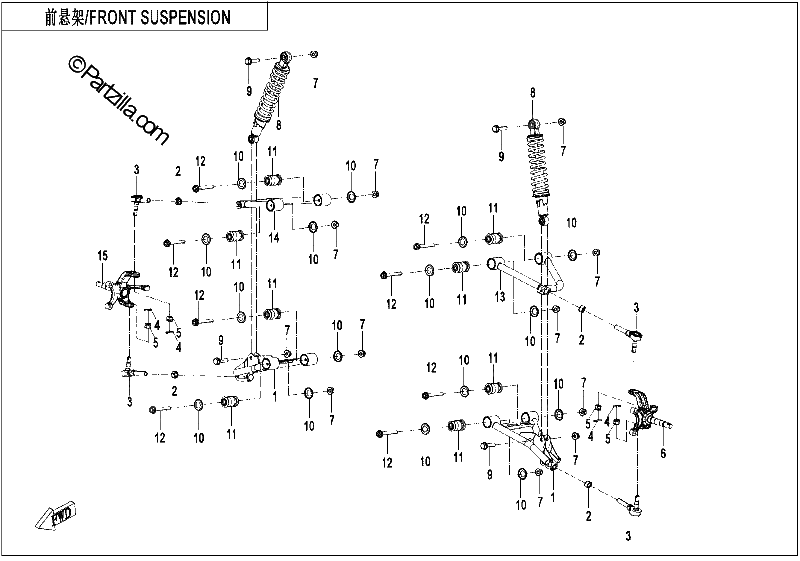Diagrama de FRONT SUSPENSION