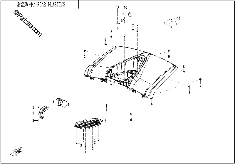 Diagrama de REAR PLASTICS