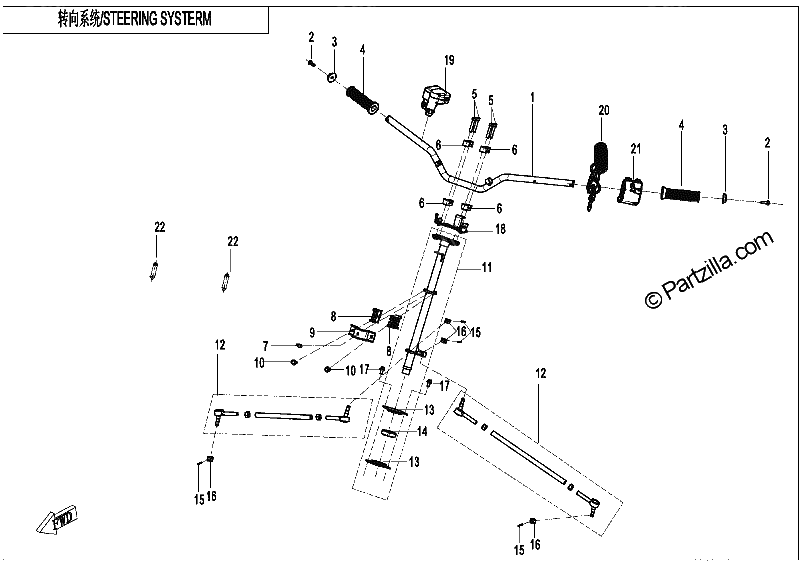 Diagrama de STEERING SYSTERM