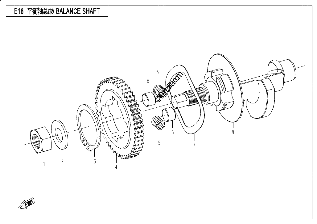 Diagrama de BALANCE SHAFT ASSY