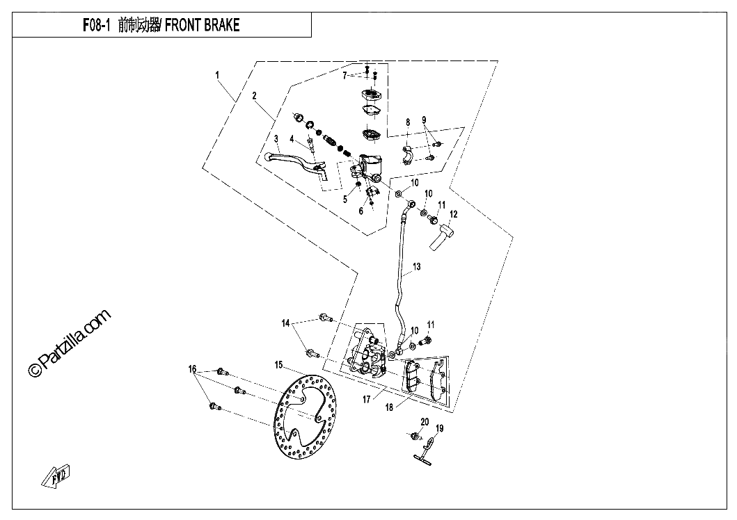 Diagrama de FRONT BRAKE