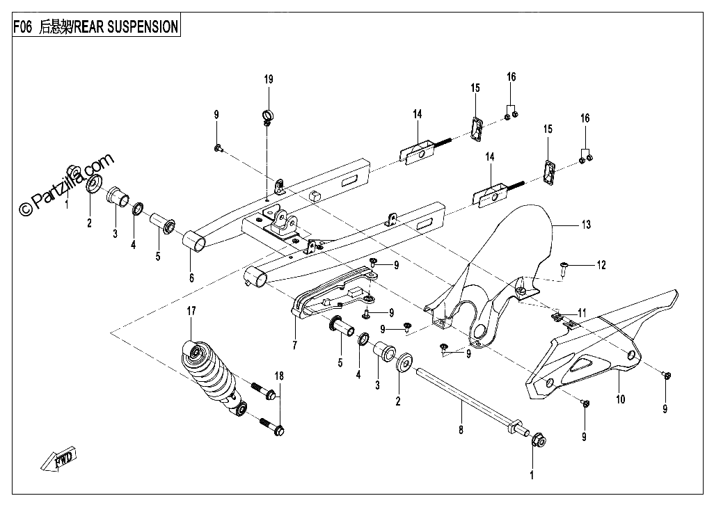 Diagrama de REAR SUSPENSION