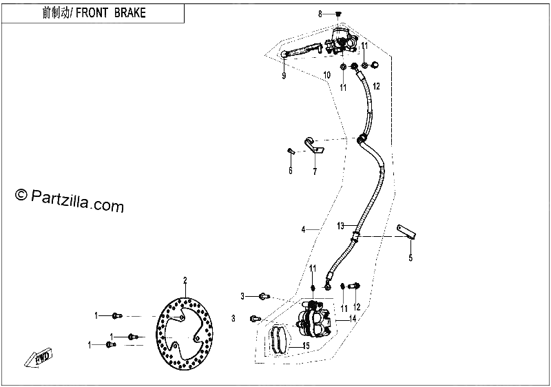 Diagrama de FRONT BRAKE